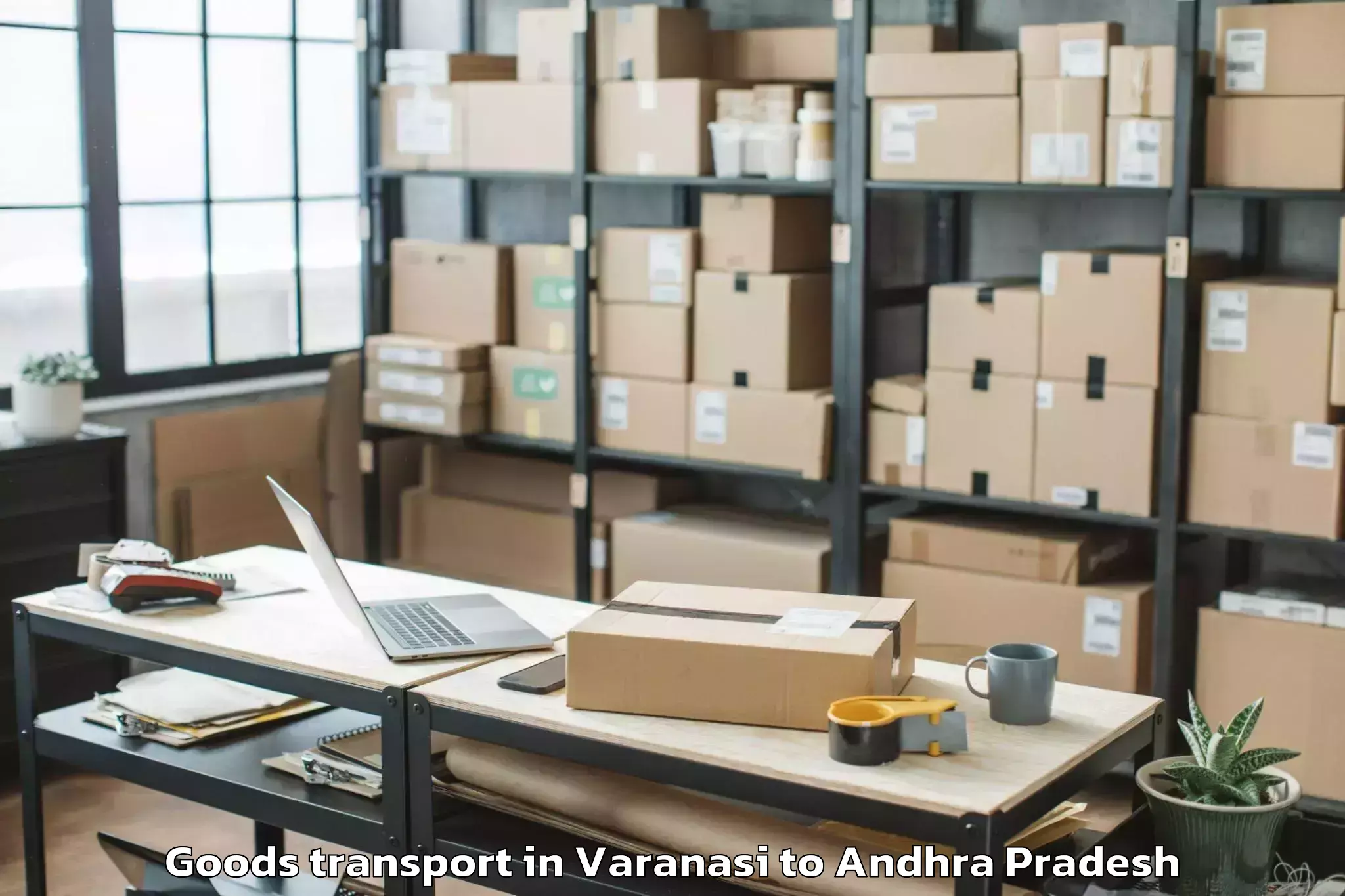 Book Your Varanasi to Rayalaseema University Kurnool Goods Transport Today